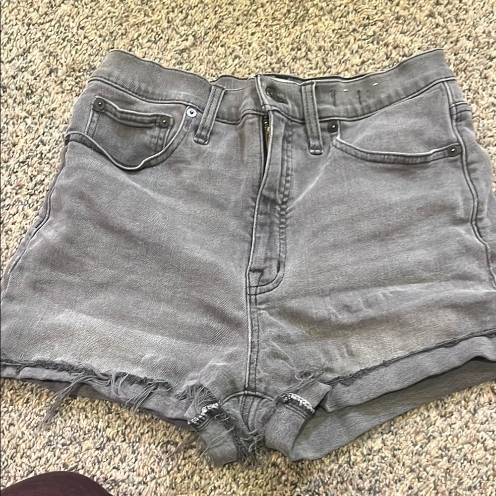 Gray Denim Women's Shorts